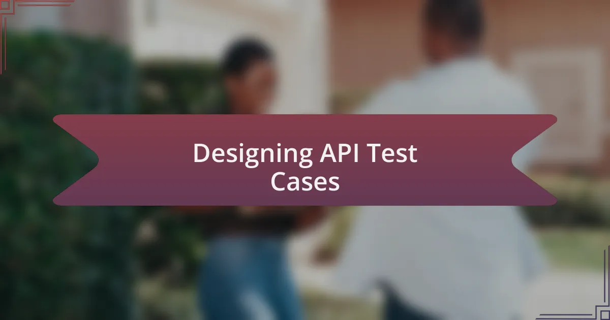 Designing API Test Cases
