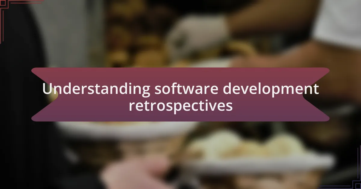 Understanding software development retrospectives